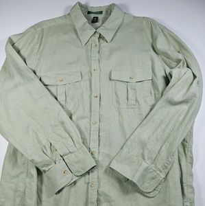 Lauren Ralph Lauren 100% Linen Long Sleeve Shirt